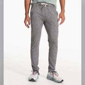Vuori Men's Ponto Performance Pant Large Marled Gray Athletic Jogger Stretch Gym